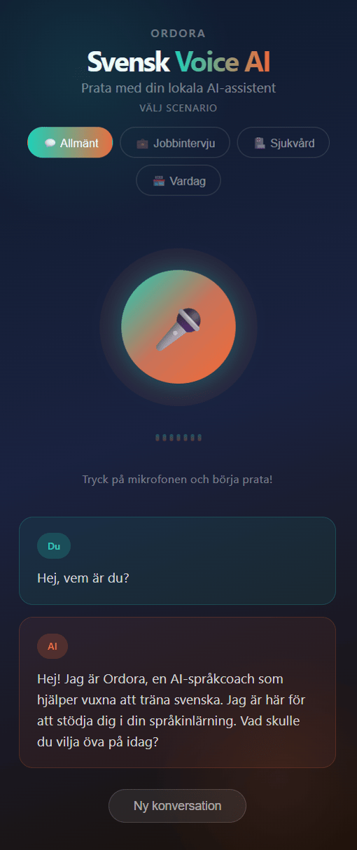 Ordora app screenshot